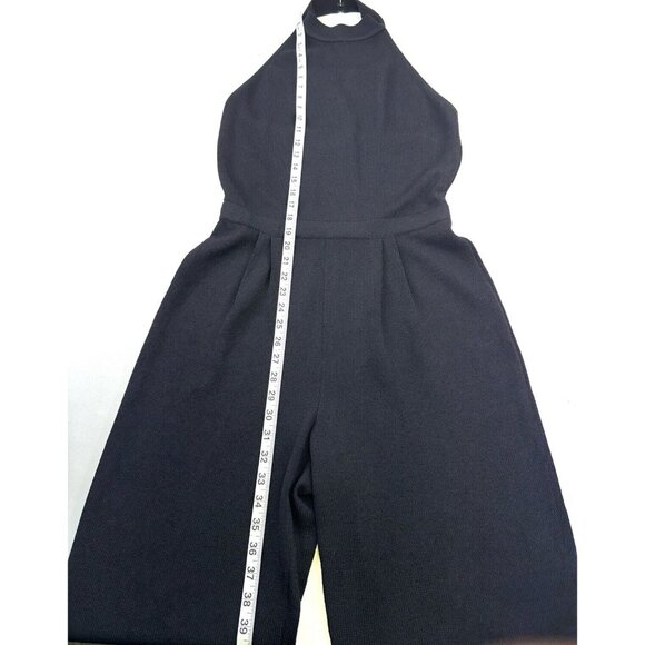 St. John Evening by Marie Gray Women's Halter Jumpsuit Black Sleeveless Size 10 - Picture 6 of 15